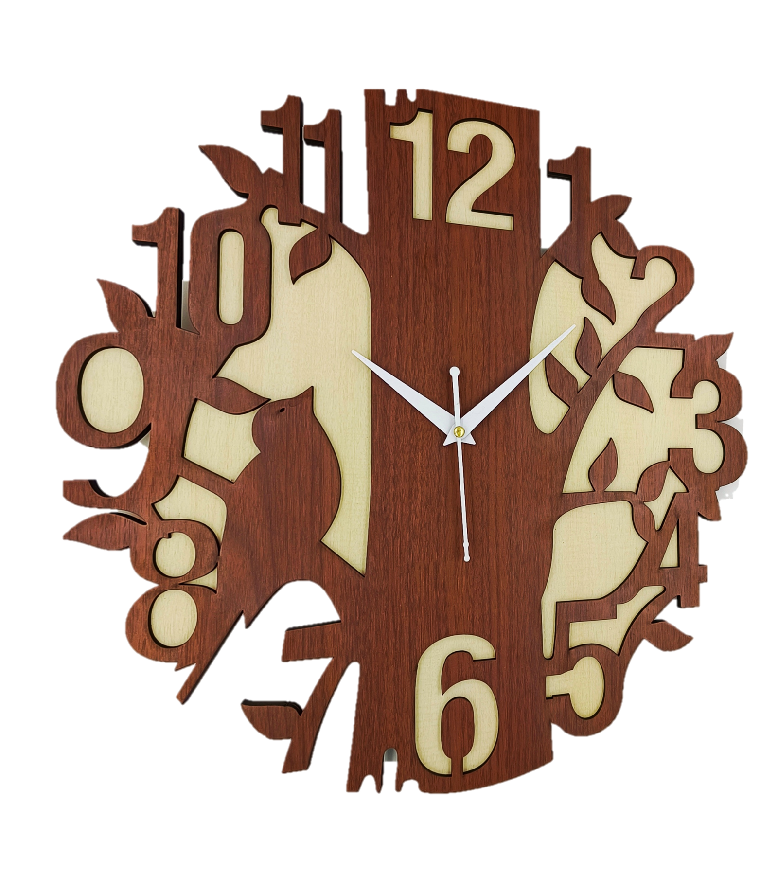 Wooden Silent Non-Ticking Wall Clock for Home Stylish Latest Designer Wall Clock for Home Living Room Bedroom Office Hall - Image 2